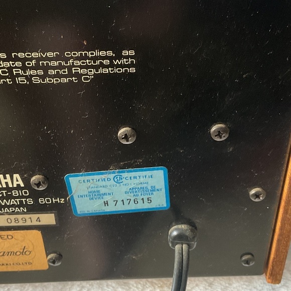 Yamaha Silver and Brown AM/FM Stereo Tuner CT-810 vintage - Picture 5 of 8